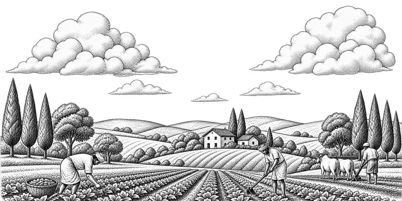 Farm Sketch Background